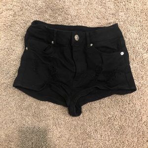Black jean shorts (high waisted)